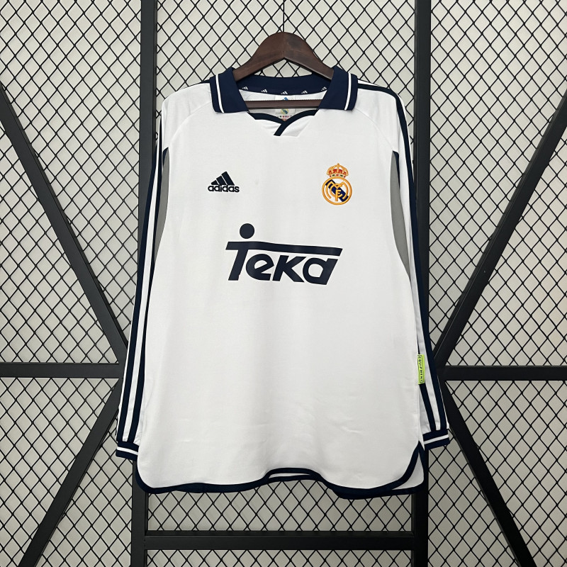 camisa Retro manga longa Real Madrid 00/01