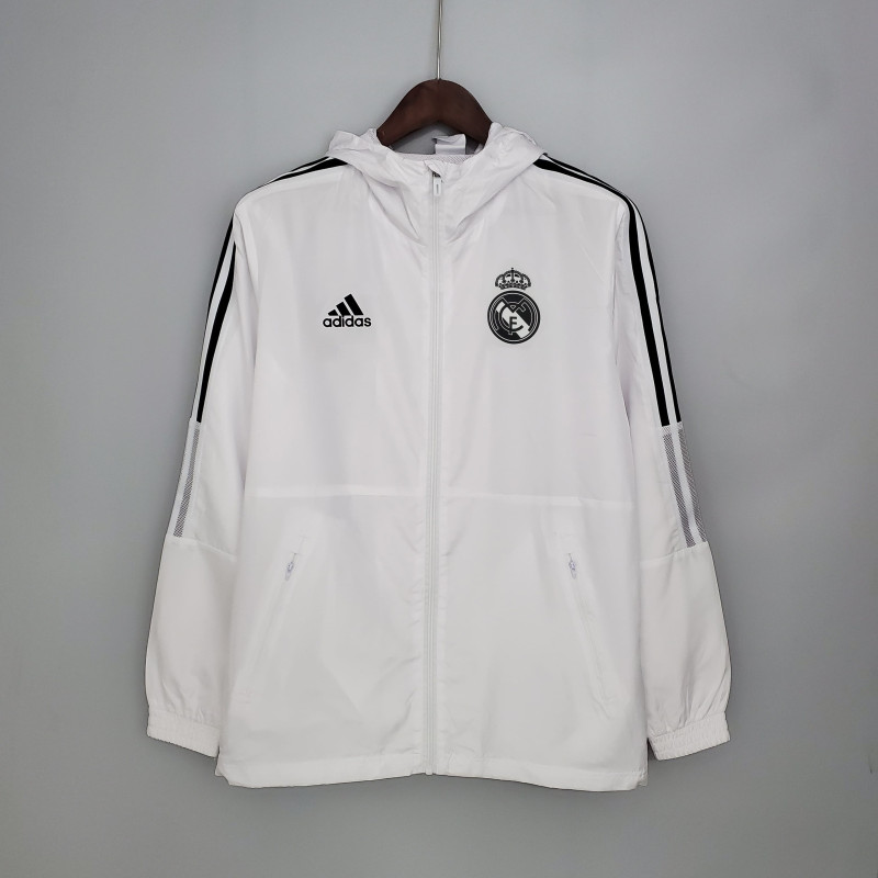 corta vento Real Madrid branco 21-22
