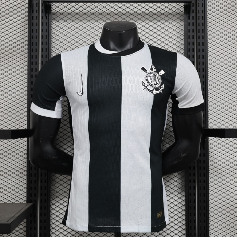 Camisa Corinthians 24-25 - Versão jogador Nike Masculina - Preta e Branca